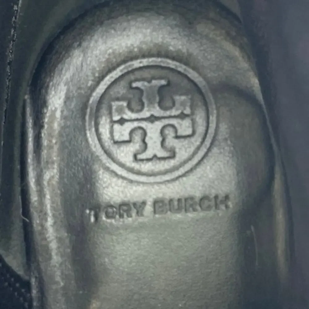 Tory Burch Brooke Womens Black Leather Block Heel Round Toe Zip Ankle Boots 8.5M